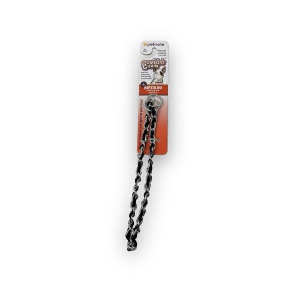 Petmate Comfort Chain Training Collar 2.5mm x 20"/50cm Black New Size Medium - Picture 1 of 4